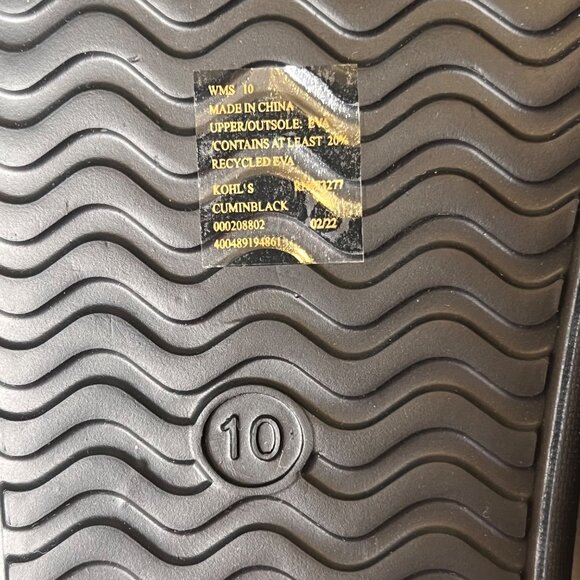 SO Women Size 10 Black Open-Toe Slide Sandals Comfortable Lightweight Slip-On - Picture 9 of 15